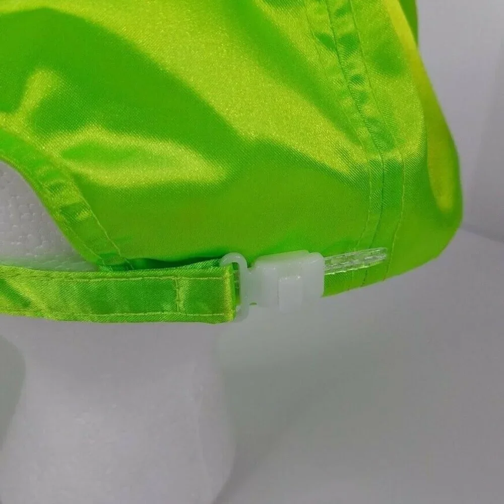 Super Force Cap Vintage 90s TV‎ Show Snapback Hat Neon Green Nylon Rope Glows